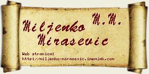 Miljenko Mirašević vizit kartica